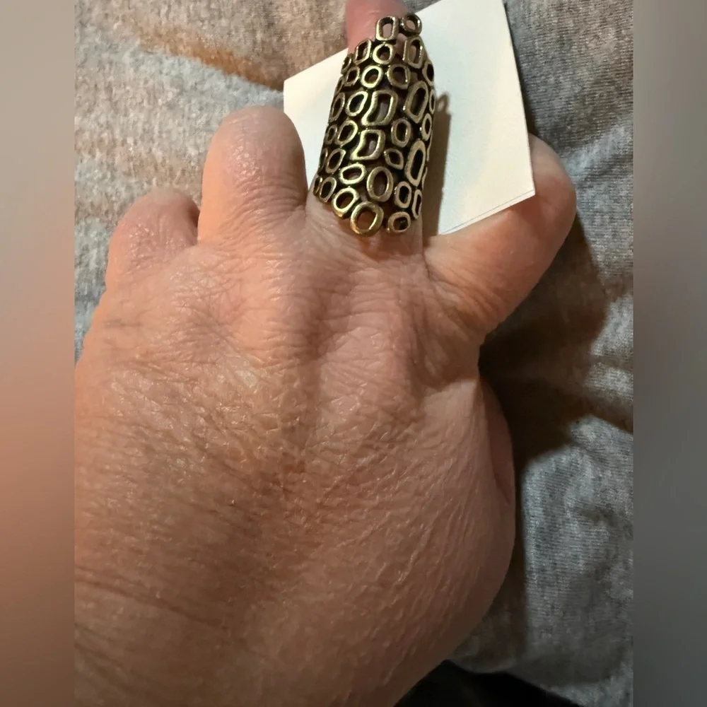 Chunky Gold Statement Ring NWT